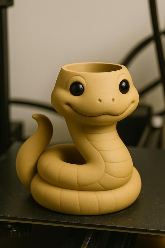 Coiled Snake Planter – Cute 3D Printable Serpent Pot