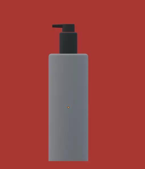 Bottle 3D Model  Minimal Cosmetic or Soap Dispenser