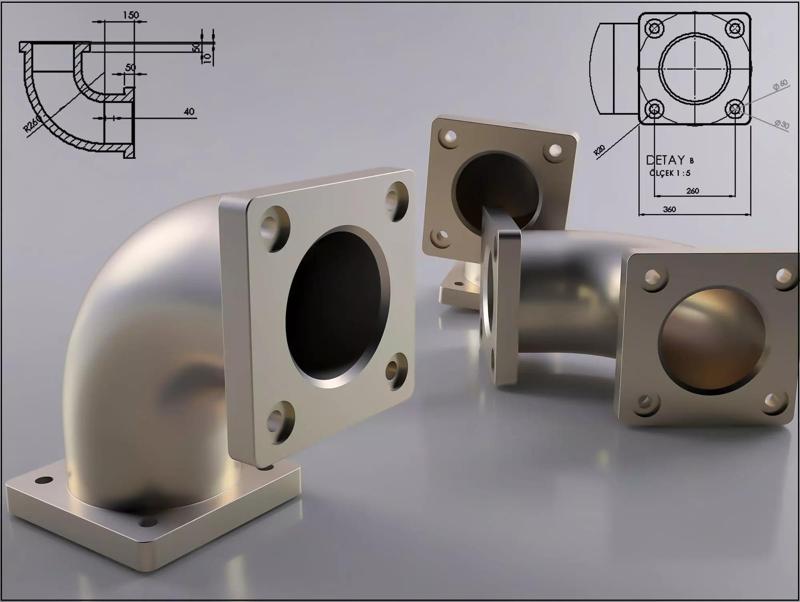 3D Iron and PVC  Tube Connector original sizes Ready to 3D Pri