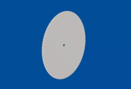 25H 100 teeth chain sprocket with 8mm hole 3D print model