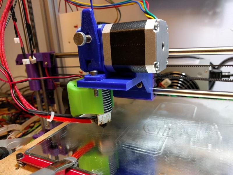 Mounting plate for Bondtech Mini extruder/E3D v6 on i3/Rework/Wilson carriage