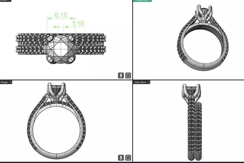 6 mm round center engagement and band