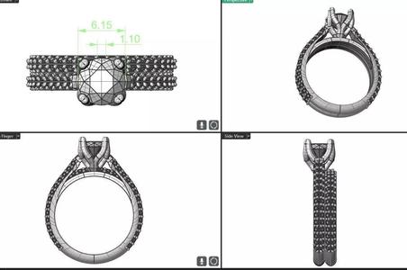 6 mm round center engagement and band