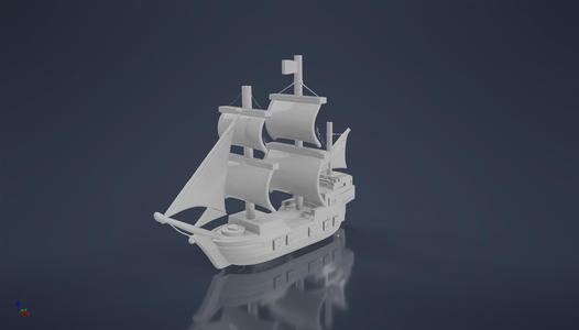 Stylized Toy Frigate