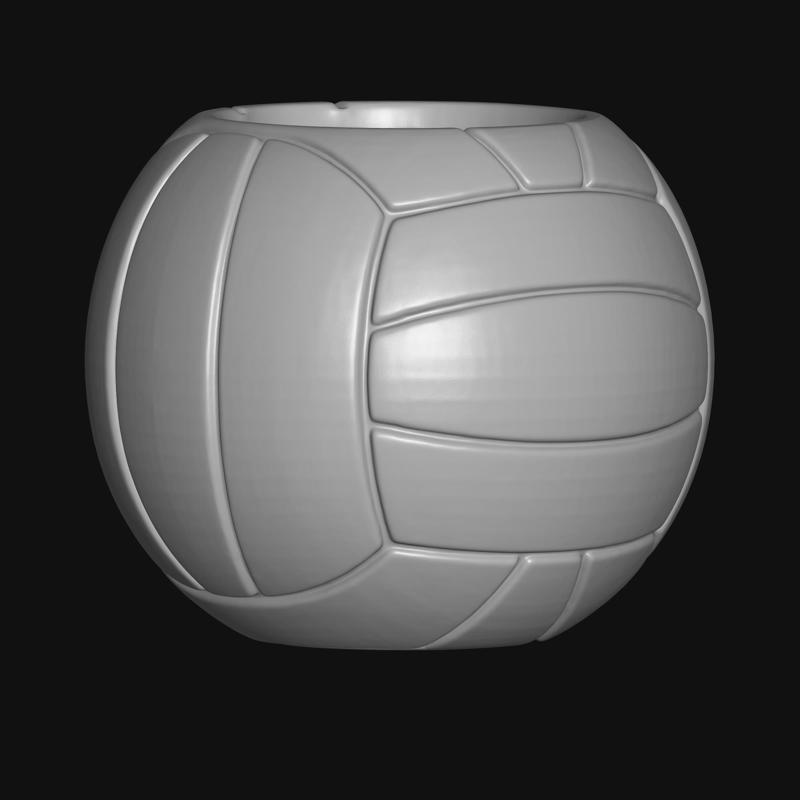 Volleyball planter, pencil holder, container