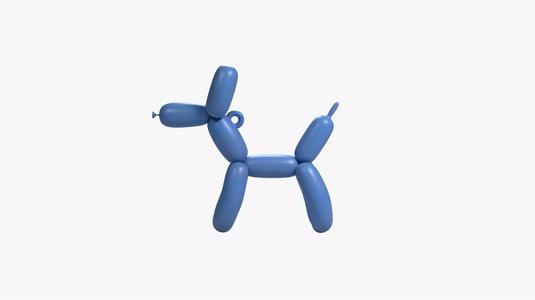 Balloon Dog Keychain Charm 3D Printable STL Model