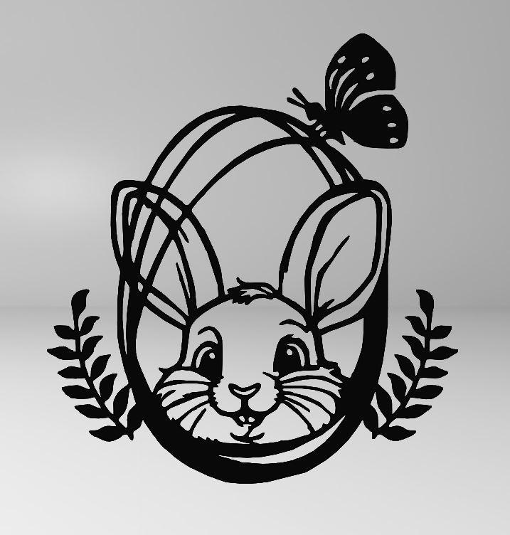 Line art Easter Bunny 2, wall art Easter Bunny, 2d art Easter Bunny, decor Easter Bunny