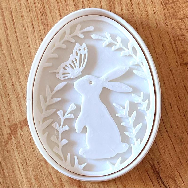 Bunny Cookie Cutter, Imprint Cookie cutter, Easter Bunny, Shape, Cutter and Stamp, Bunny in egg, Easter Egg, Easter Bunny in Egg, Easter, Egg