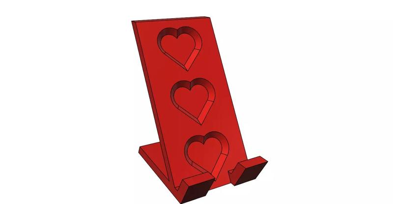 Phone Holder hearts easy print