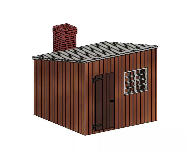 Model Railway Lineside Wooden Hut 1