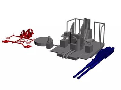 Printable Bofors 40mm twin anti-aircraft gun 1 in 33 scale