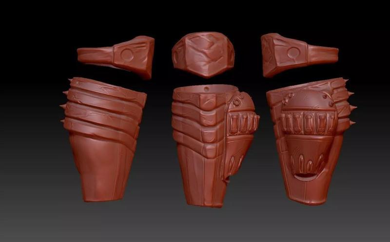 predator 2 inspired shin guard armour