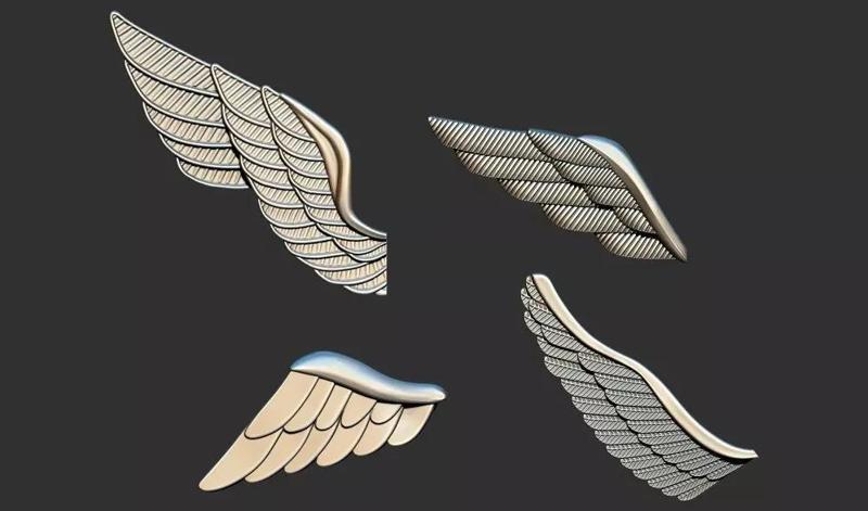 Angel Jewellery medal wings collections 3d models  cnc