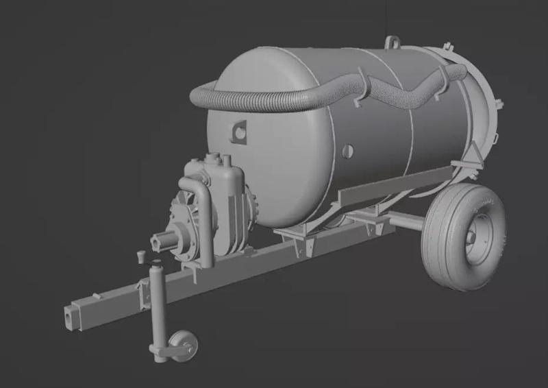 WATER TANK TANKER 1000L 1 35 scale READY FOR 3D PRINT