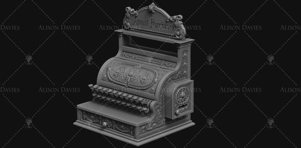 VINTAGE CLASSIC CASH REGISTER TILL  3D print file