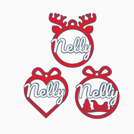 3 x Nelly, Christmas bauble