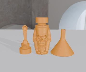 Egyptian Skull Snuff Rape Mini Snuff Can - Mystery & Power