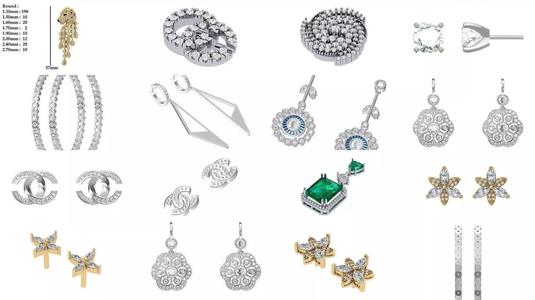 Earing Collaction 3D Model Collection