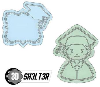 Graduation cookie cutter, school, 2025, TEXT