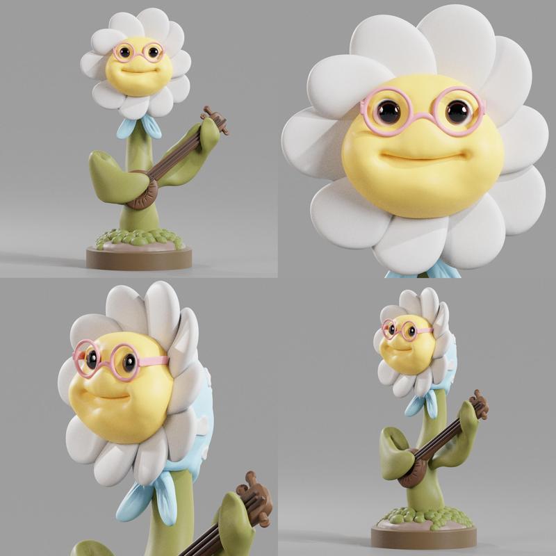singing for the sun -3d printable flower