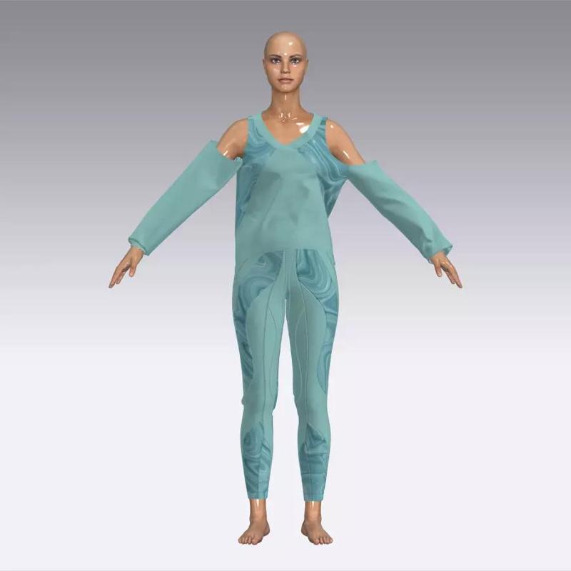 3d woman sportwear