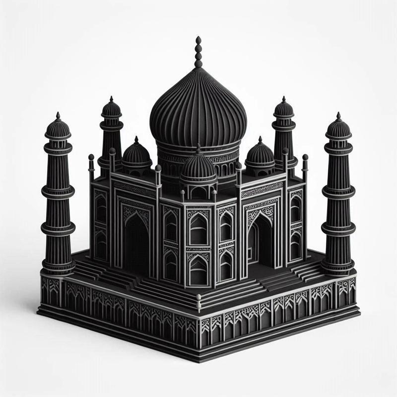 Taj Mahal India 3D Print – Decorative Landmark Model, Cultural Home Decor, Iconic World Monument