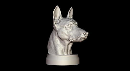 Belgian Shepherd Malinois Bust