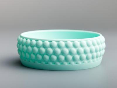 Bowl with bubble pattern.