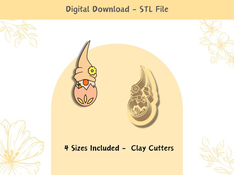 Easter Gnome Cutter for Polymer Clay