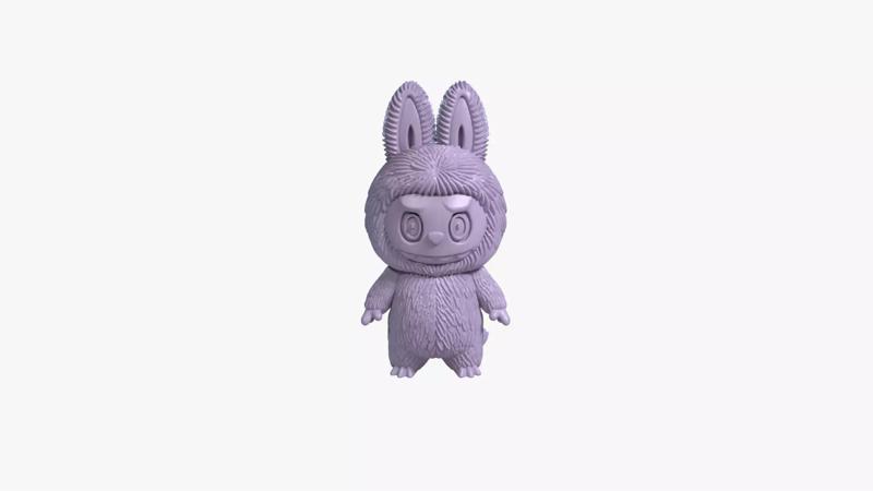 Labubu Keychain and Charm 3D Print Model Printable STL File