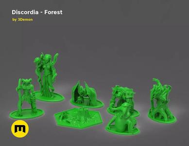 Discordia Forest board game figures