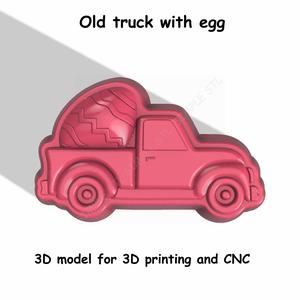 Old truck with egg Stl File