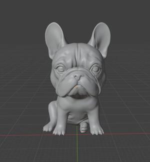 Realistic French Bulldog dog in Funko Pop style