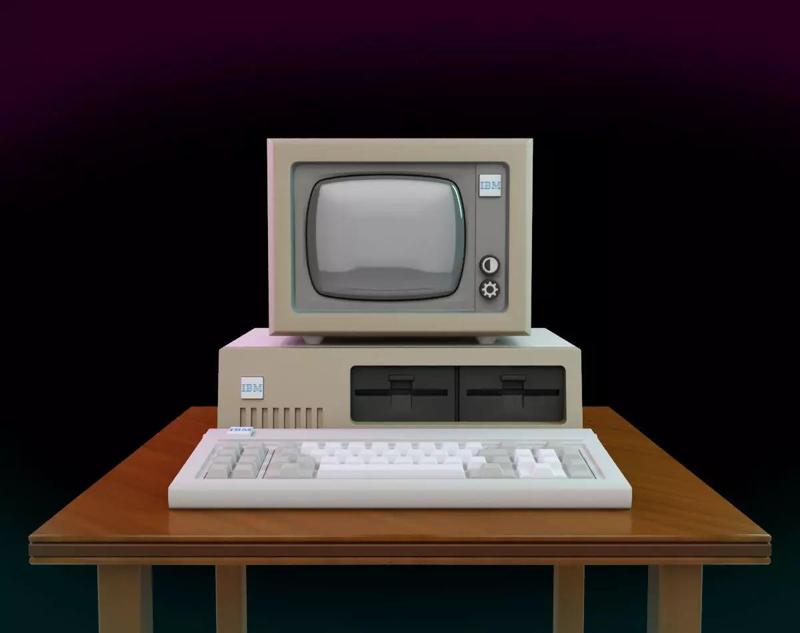 Vintage IBM PC XT Style Miniature