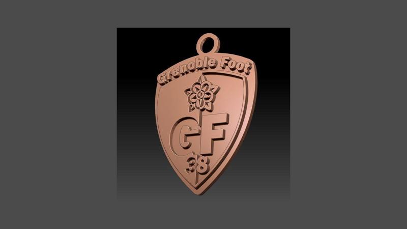 Ligue 1 Grenoble Foot 38 badge Printable and Renderable