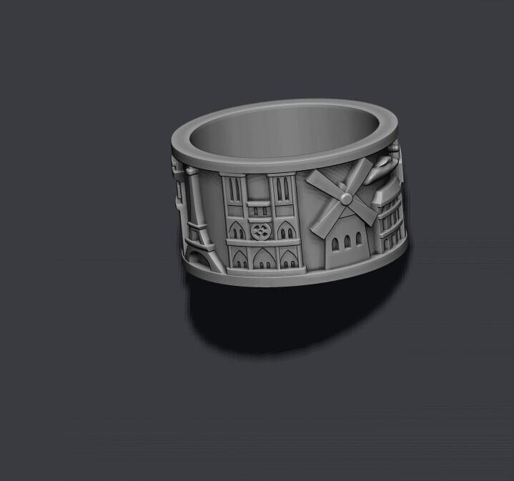 France ring 3D print model