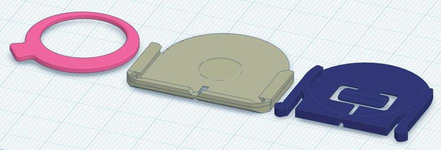 CR2016 holder with switch for 50mm base