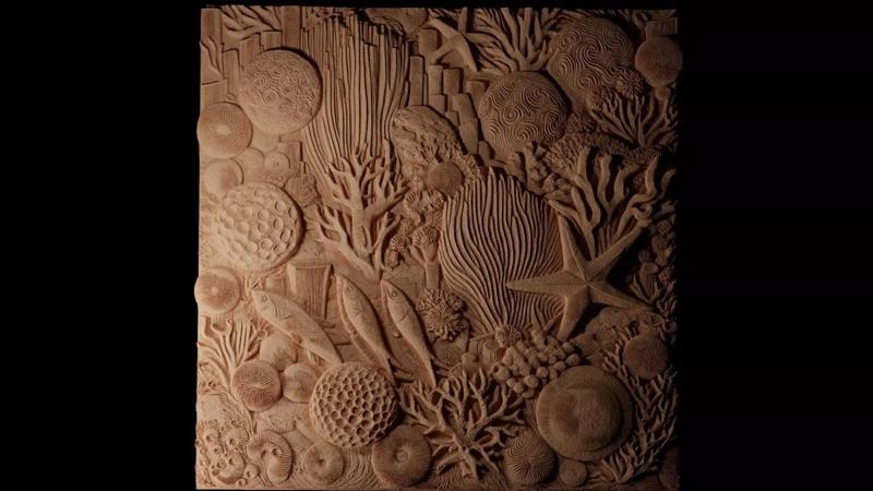 Coral Reef CNC 3d Print High Relief Sand Casting