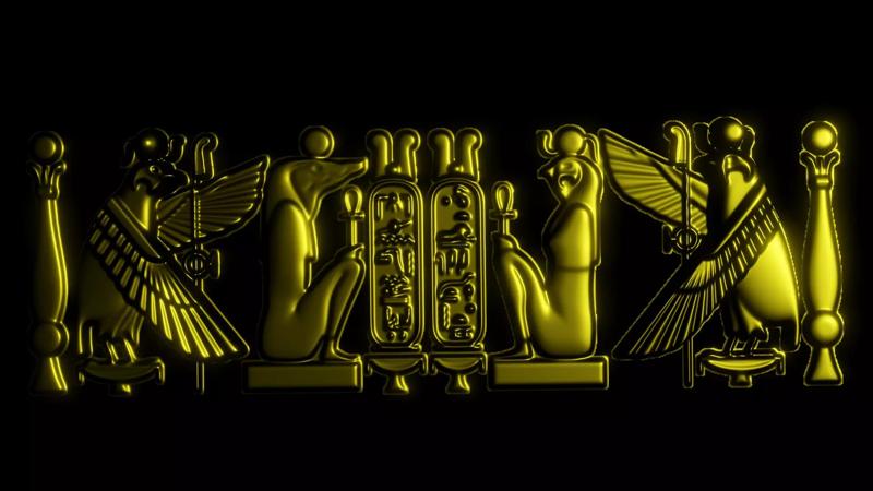 Yutrdre gold egyptian statues