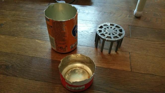 ABS (with Acetone) smoothing support part (with standard drink can)