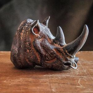 RHINO HEAD BUST - WITH OR WITHOUT CIGAR