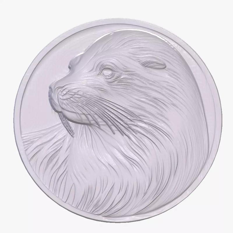 Sealion 4 basrelief for 3D printing