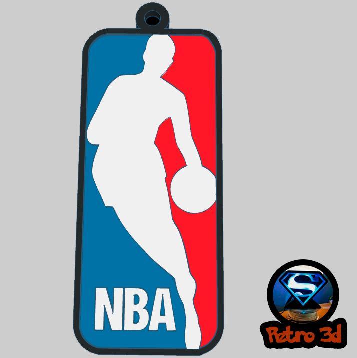 NBA logo keychain