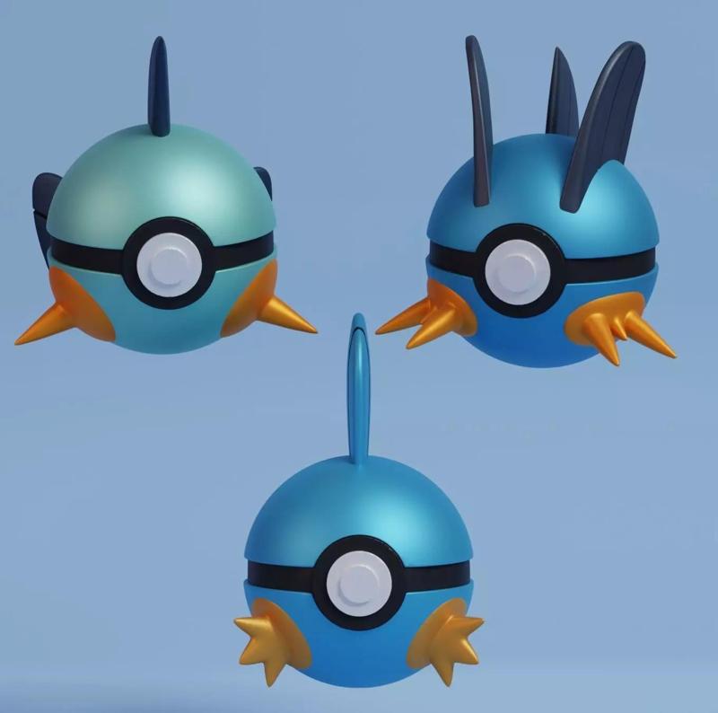 Pokemon Mudkip Marshtomp Swampert Pokeball