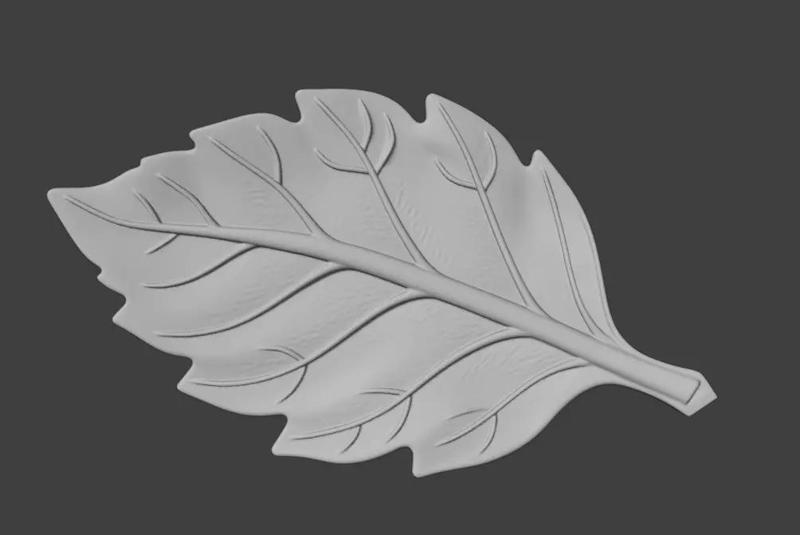 Leaf sculpture STL jewelry design