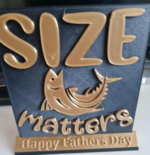 Size Matters Fishing Father’s Day Plaque