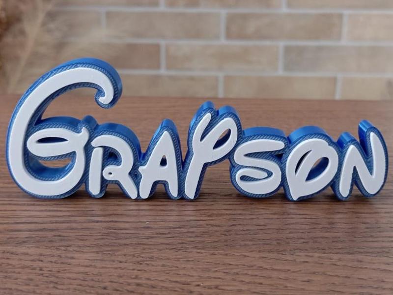 Disney Name Sign Grayson Kid Room Wall Decor Tag 