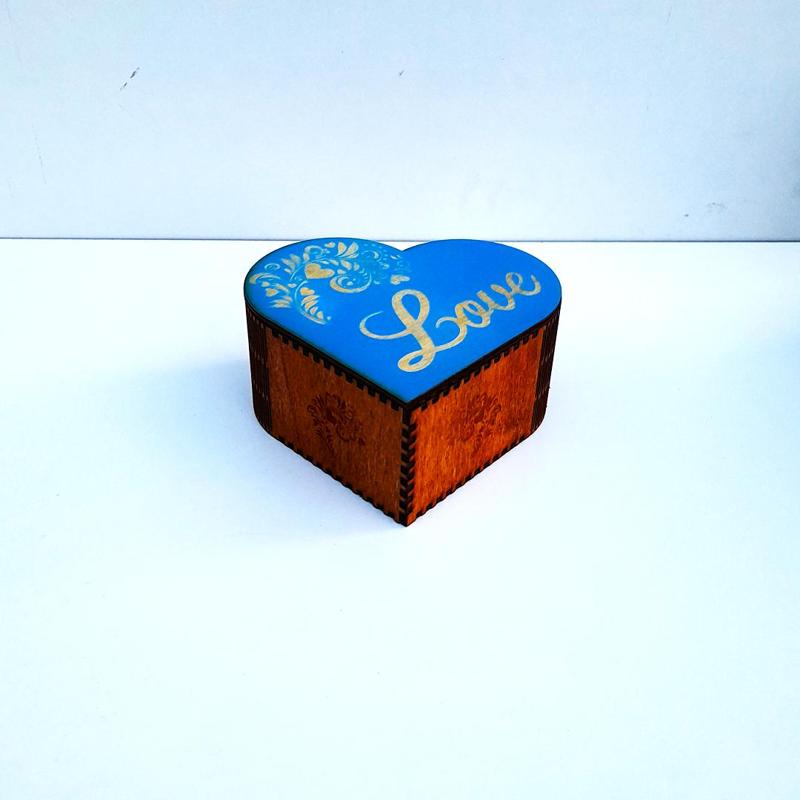Wood Heart Box