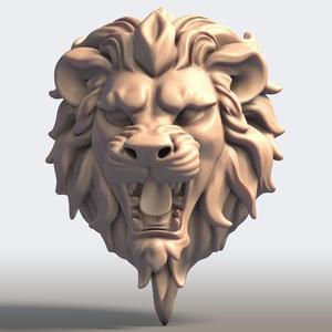 Lion Head 3D Printable Model