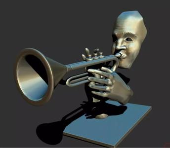 Trumpet Mask Sculpture